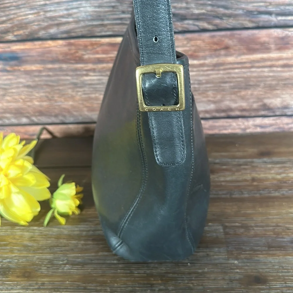 Vintage Coach Chelsea leather shoulder messenger bag in black 6003! - Picture 6 of 12